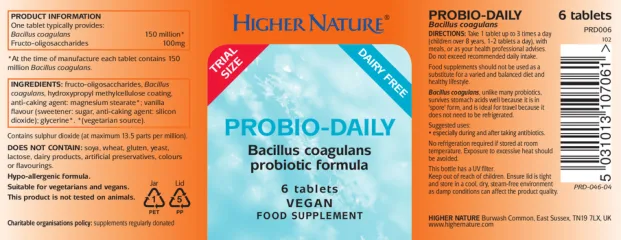 Label for Probio-Daily