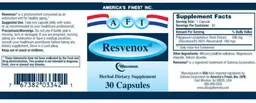 Label for Resvenox