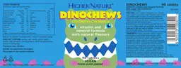 Label for Dinochews Children's Chewable