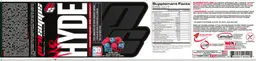 Label for Mr Hyde Intense Energy Pre Workout Blue Razz