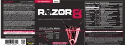 Label for Razor 8 Extreme Berry