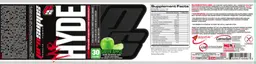 Label for Mr Hyde Intense Energy Pre Workout Green Apple