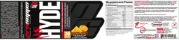 Label for Mr Hyde Intense Energy Pre Workout Orange Burst