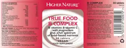 Label for True Food B Complex