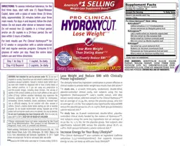 Label for Pro Clinical Hydroxycut Rapid-Release Caplets