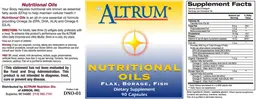 Label for Nutritional Oils
