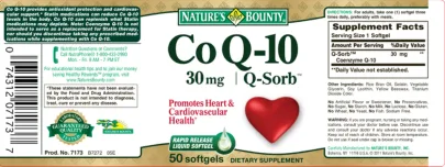 Label for CoQ-10 30 mg