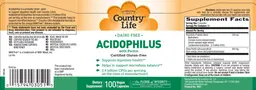 Label for Acidophilus With Pectin