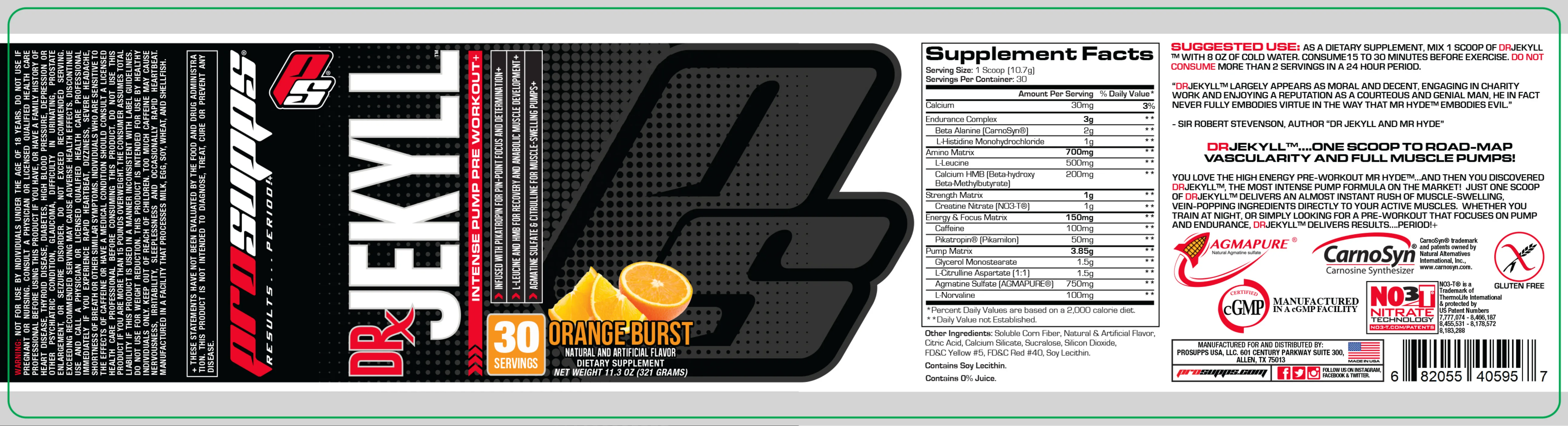 Label for Dr. Jekyll Mango Orange Burst