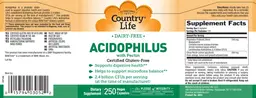 Label for Acidophilus With Pectin