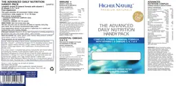 Label for Advanced Nutrition Complex