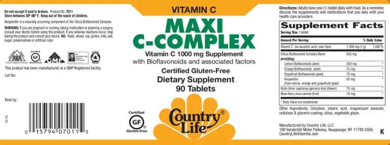 Label for Maxi C-Complex