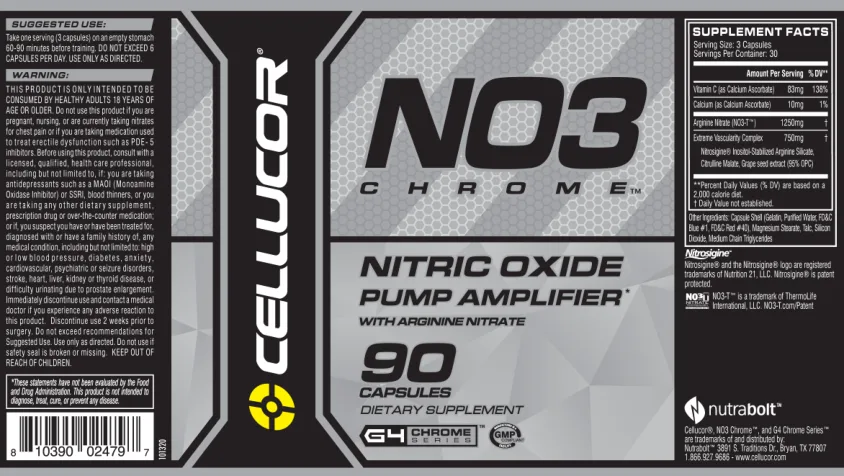 Label for NO3 Chrome