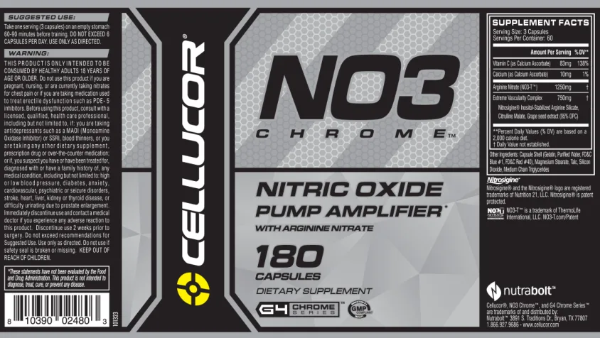 Label for NO3 Chrome