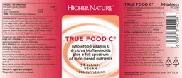 Label for True Food C