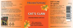 Label for Cat's Claw