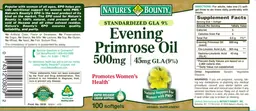 Label for Evening Primrose Oil 500 mg