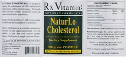 Label for NaturLo Cholesterol