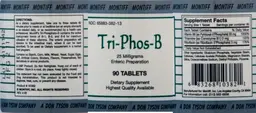 Label for Tri-Phos-B 25 Milligrams