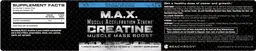 Label for M.A.X. Creatine