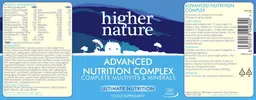 Label for Advanced Nutrition Complex