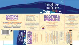 Label for Soothe & Immune Natural Apple Flavour
