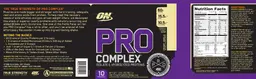 Label for Pro Complex Creamy Vanilla