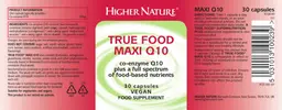 Label for True Food Maxi Q10