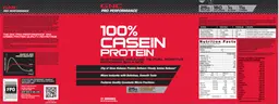 Label for 100% Casein Protein Chocolate Supreme