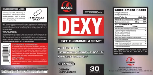 Label for Dexy Fat Burning Agent