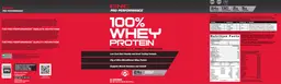Label for 100% Whey Protein Vanilla Cream