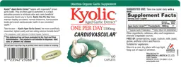 Label for Kyolic One Per Day 1000 mg