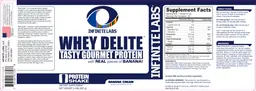 Label for Whey Delite Banana Cream