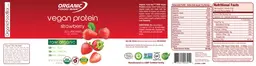 Label for Vegan Protein Strawberry