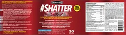 Label for #Shatter SX-7 Blue Raspberry Explosion