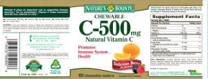 Chewable C-500 mg Natural Vitamin C Deli