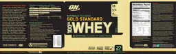 Label for Gold Standard 100% Whey Vanilla