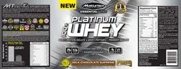 Label for Platium 100% Whey Milk Chocolate Supreme