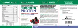 Label for PureGreen Protein Mixed Berry