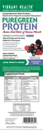 Label for PureGreen Protein Mixed Berry