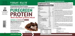 Label for PureGreen Potein Chocolate