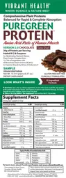 Label for PureGreen Protein Chocolate