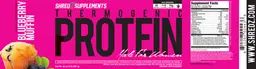 Label for Thermogenic Protein Blueberry Muffin