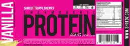 Label for Thermogenic Protein Vanilla