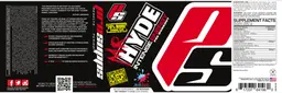 Label for Mr Hyde Intense Energy Pre Workout Blue Razz