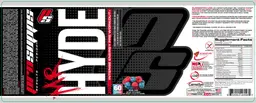 Label for Mr Hyde Intense Energy Pre Workout Blue Razz