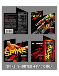 Label for Spike Shooter 4-Pack Box