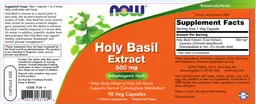 Label for Holy Basil Extract 500 mg