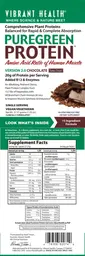 Label for PureGreen Potein Chocolate
