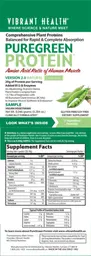 Label for PureGreen Protein Natural